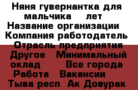 Няня-гувернантка для мальчика 10 лет › Название организации ­ Компания-работодатель › Отрасль предприятия ­ Другое › Минимальный оклад ­ 1 - Все города Работа » Вакансии   . Тыва респ.,Ак-Довурак г.